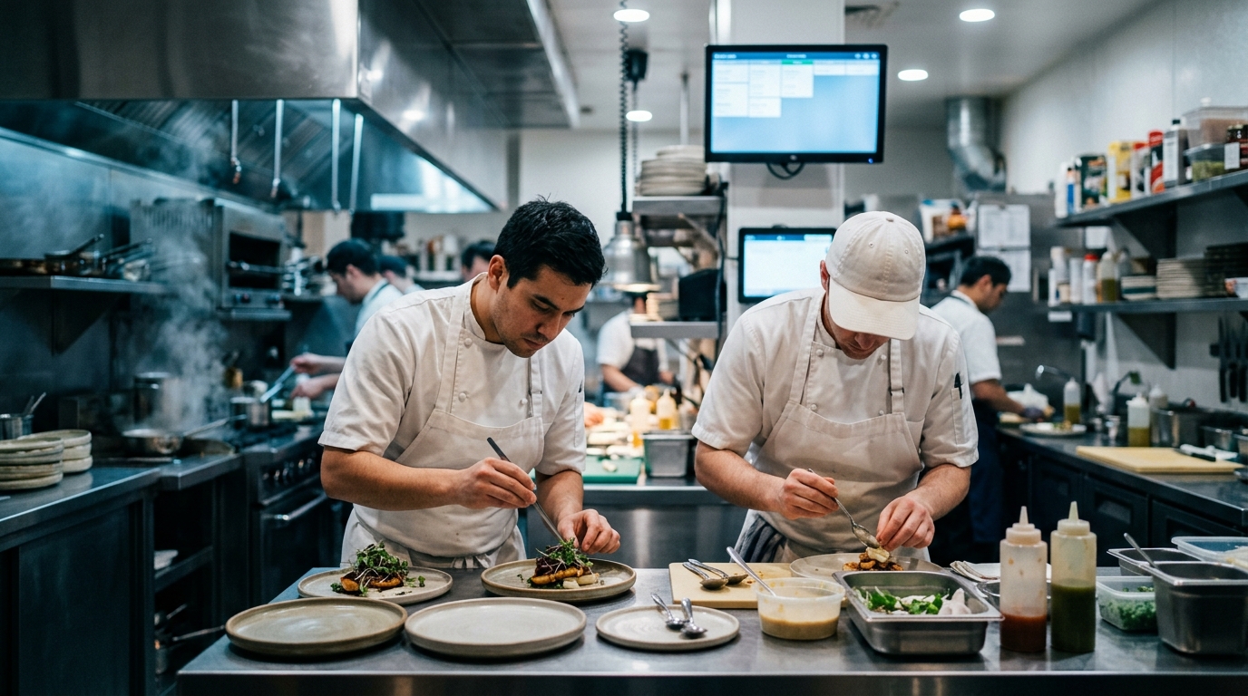 Écran cuisine en service